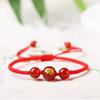 Kids Bracelet Female Snake Year Dragon Boat Festival Red Agate Colorful Braided Rope Red Woven Red Rope Girl Girl Boy Carrying Strap