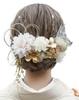 [Lomeri] Artificial Flower Hair Ornament for Coming-of-Age Ceremony, Graduation Ceremony, Furisode Kimono, Wedding, Japanese Traditional Clothing A492