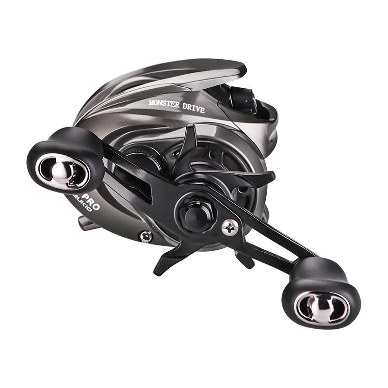 Big Sound Centrifugal Magnetic Dual Brake System 7.0:1 High Ratio 8Kgs Max Drag Power Baticasting Fishing Reel with Alarm System Big Catch Lure Reel
