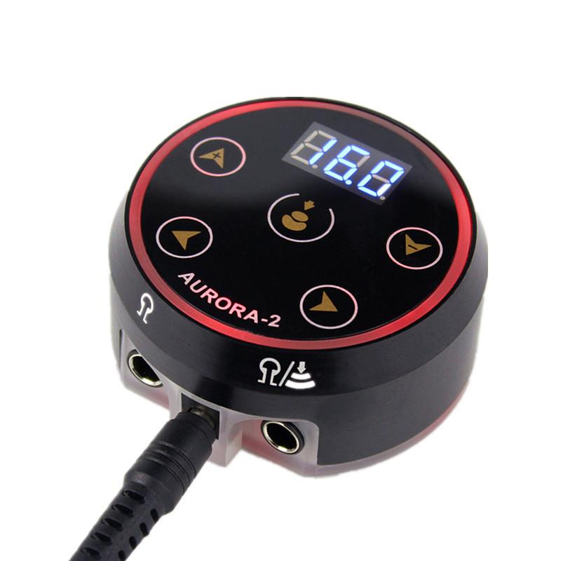 Second-Generation Aurora High-Power Tattoo Power Supply with Touch LCD and Foot Pedal