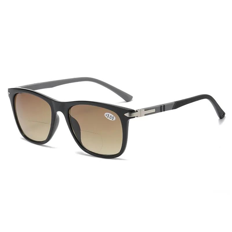Classic TR90 Anti-Blue Ray Bifocal Reading Glasses Unisex Ultra-light Driving Sport Presbyopia Glasses Sun Eyewear 1.0-4.0 Vasos