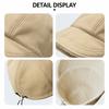 Windproof Plush Bucket Hat Solid Color Versatile Visor Hat Warmth Flat Cap  Autumn Winter
