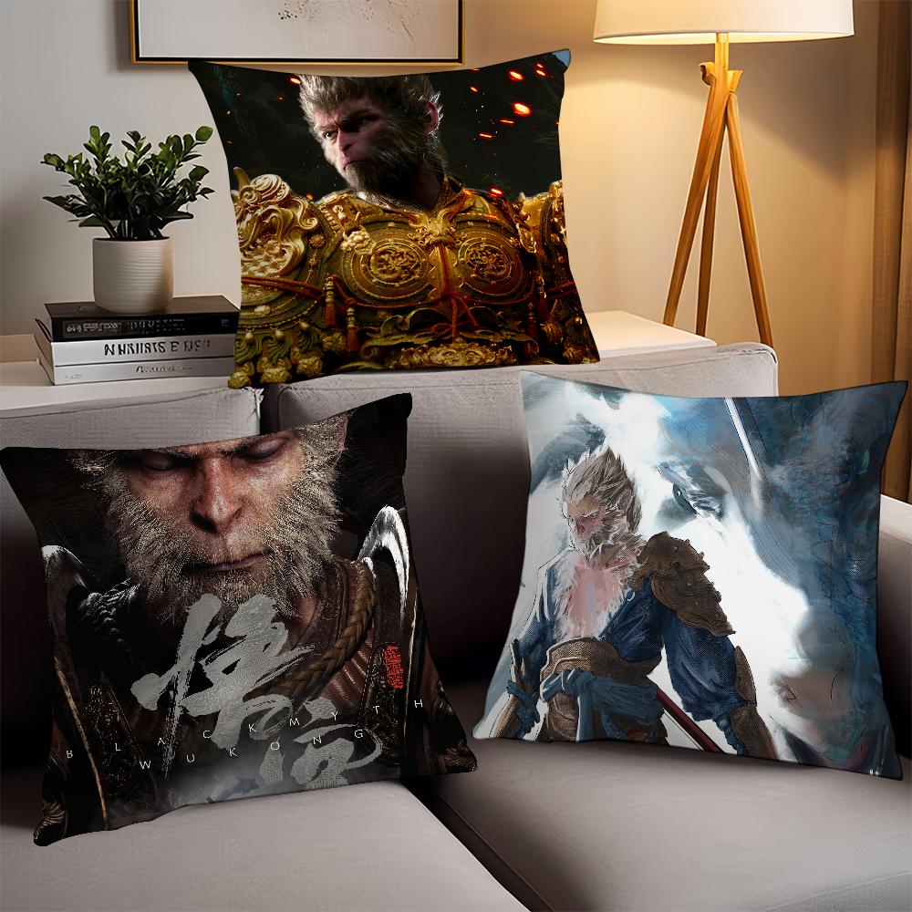 Game Black Myth Wukong Pillow Case Office Cushions Suitable For Sofa Car Bedroom Decorative Cushion Cover