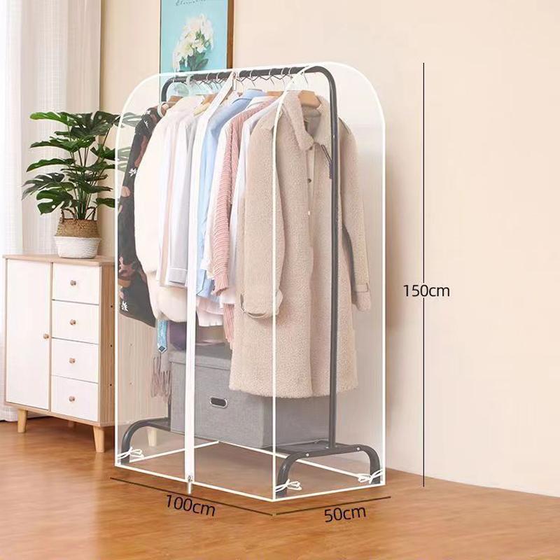 Household Fully Transparent Hanger Clothing Dustproof Hanging Bag Fully Enclosed Zip Style Coat Down Jacket Suit Dustproof Cover