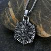 Vintage Gothic Viking Skull Pendant with Fine Details Punk Style Necklace for Men's Jewelry Gifts