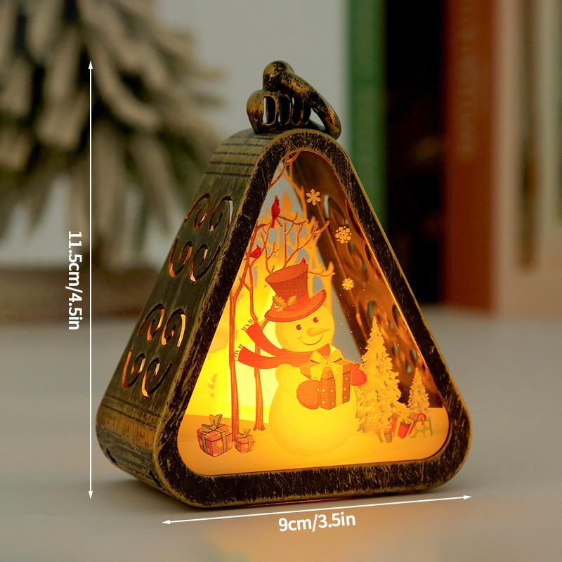 Glowing Snow House Tabletop Ornaments Christmas Led Night Lights Windows Display New Year Decorations Festival Atmosphere