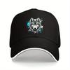 Wolf Graphic Print Baseball Cap Cotton Adjustable Casual Outdoor Sun Protection Dad Hat Unisex