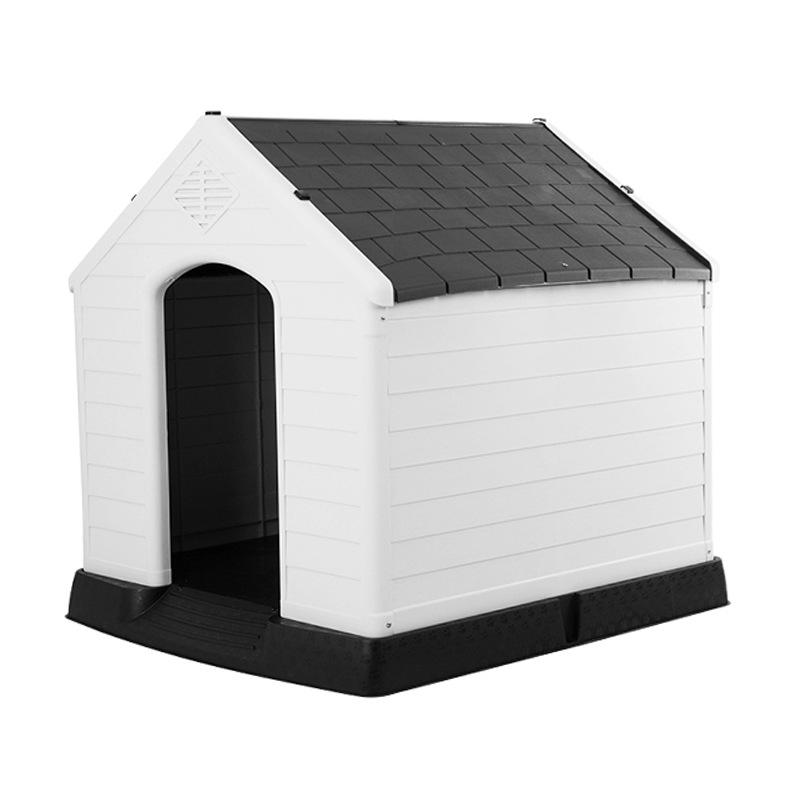 Windproof Rainproof Plastic Dog House for Medium/Large Dogs - Outdoor Pet Cage