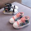2024 Herbst Neue Klett-Canvas für Kinder Mode Karomuster Sneakers Jungen Freizeitschuhe Mädchen Rutschfeste Outdoor-Schuhe Kinderschuhe