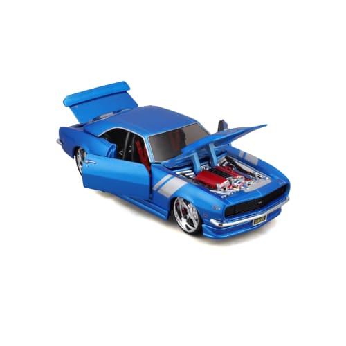 Maisto 1/24 Scale Chevrolet Camaro ZL1 1968 Blue Classic Muscle Series Diecast Model Car (Finished Product) 32508