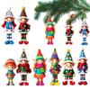 8/16/24Pcs Vintage Christmas Wooden Pendants Fantasy Christmas Tree Ornaments  Christmas party