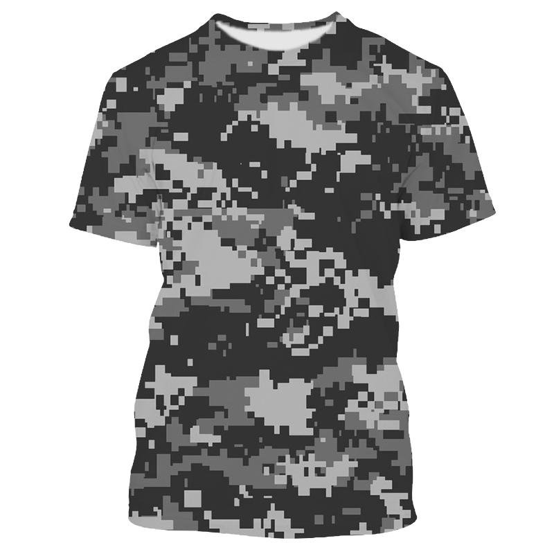 Summer Fashion Camouflage T Shirt for Men Veteran New Casual Oversized Round Neck Printed Short Sleeve T-shirts Man Tees Tops