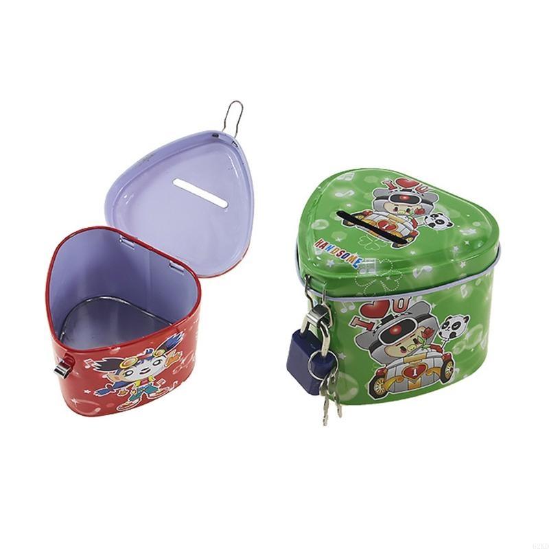 62KD Cartoon Piggy Safe Money Box with Lock for Key for Creative Coin Boxes Saving Coin Children Birthday Gift
