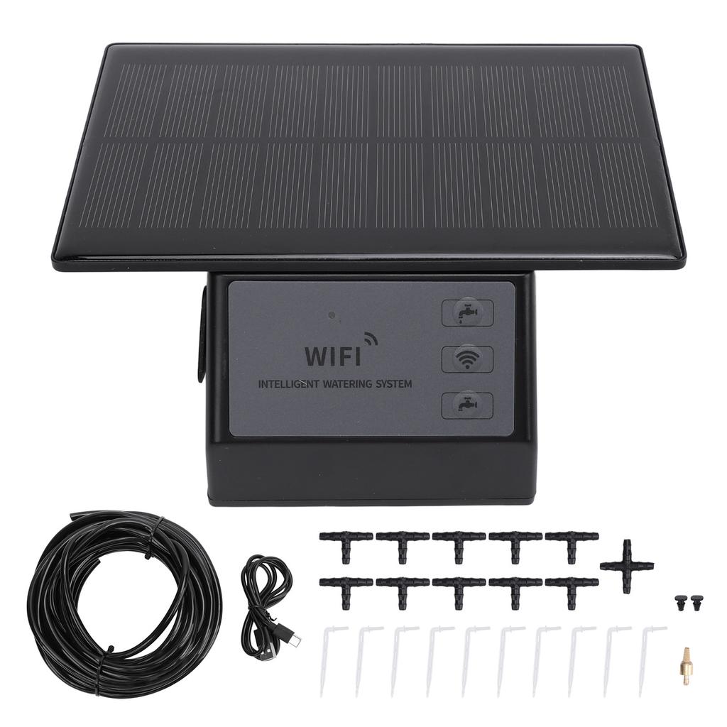 Soalr Automatic Drip Irrigation Kit Wifi APP Control Timing 2000mAh Battery Labor Saving Self Watering System for
