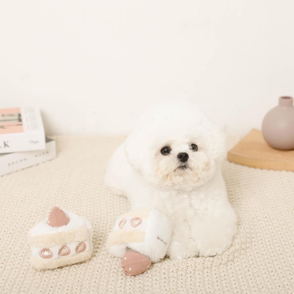 Hund Andere Erdbeerkuchen Nasenarbeit Niedlich Stilvoll Beliebte Marke Zwergpudel Chihuahua Kleiner Hund Mittelgroßer Hund monchéri Spielzeug/WEISS/KOSTENLOS
