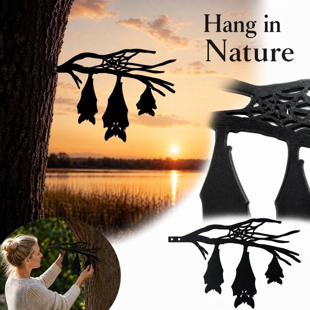 Boomstronk Tuin met 3 Hangende Silhouetten voor Tuin Terras Buiten Decoratie