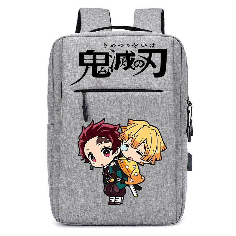 Japan Cartoon Comics Demon Slayer USB Charging Backpack Large Capacity Student Casual Backpack 0004