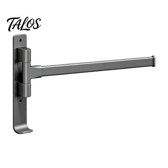 Rotating Towel Storage Swivel Rack, 180 Degree Design, Wall Mounted Space Modern Bathroom Hardware Aluminum Swing Holder, Anti-slip Organizer