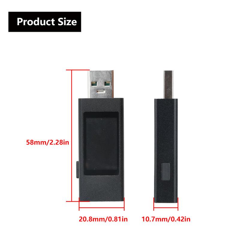 KWS-MX23 USB-Tester High Definition 1,06 Zoll IPS-Display Spannung Strom Leistungsmesser Voltmeter Amperemeter DC 4-30V 0-8A