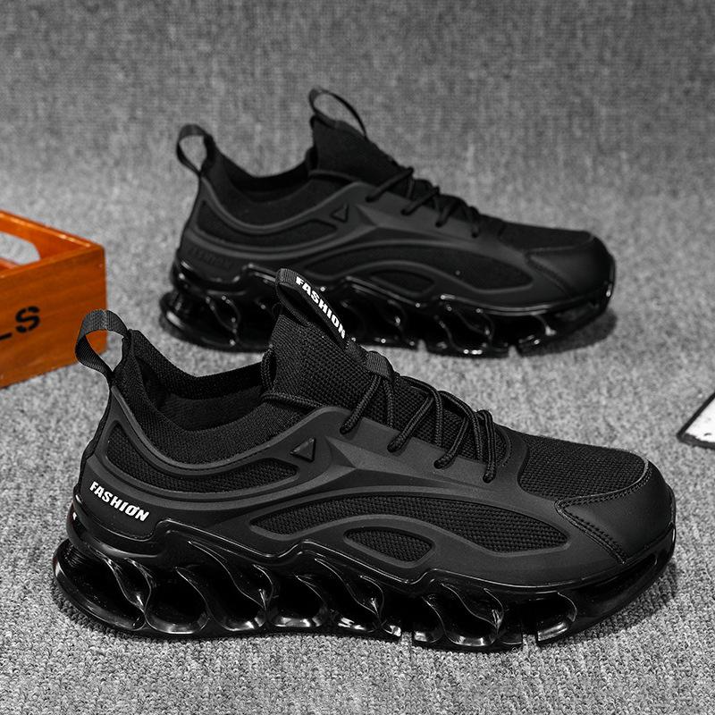 

Large size men s shoes winter breathable mesh basketball sports shoes Guochao blade running shoes shock absorption thick sole heightening white shoes 46