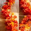 Artificial Fall Leaves Garlands 4Pcs Autumn Fall Thanksgiving Maple Leaves Rattan Halloween Seasonal Harvest Decoration