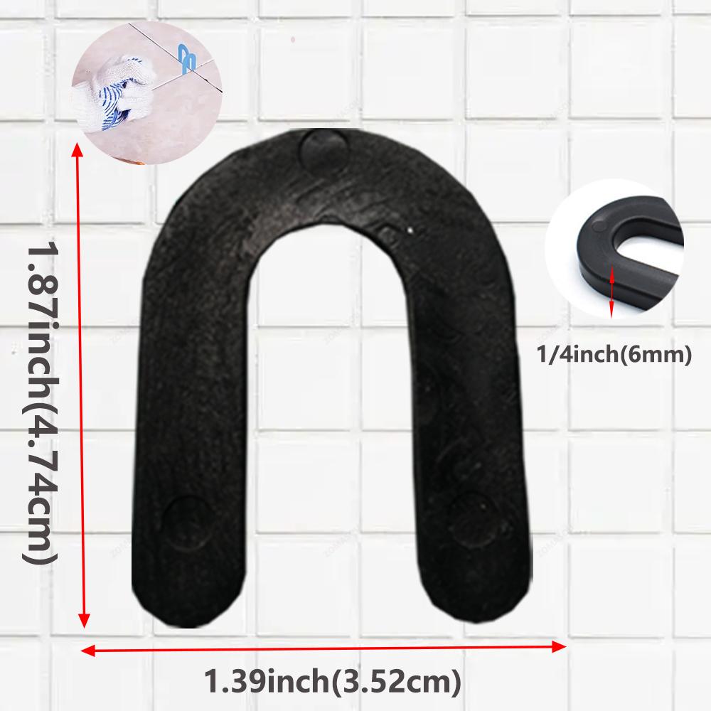 100Pcs Reusable New Tile Spacers Clips Wedge U-Shape Ceramic Leveling System for Floor Wall Tile Gap Fixing Construction Tools