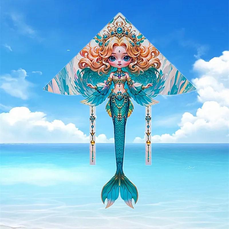 Mermaid Style Cartoon Kite for Kids – Easy to Fly in Light Breeze, High-Grade Outdoor Toy