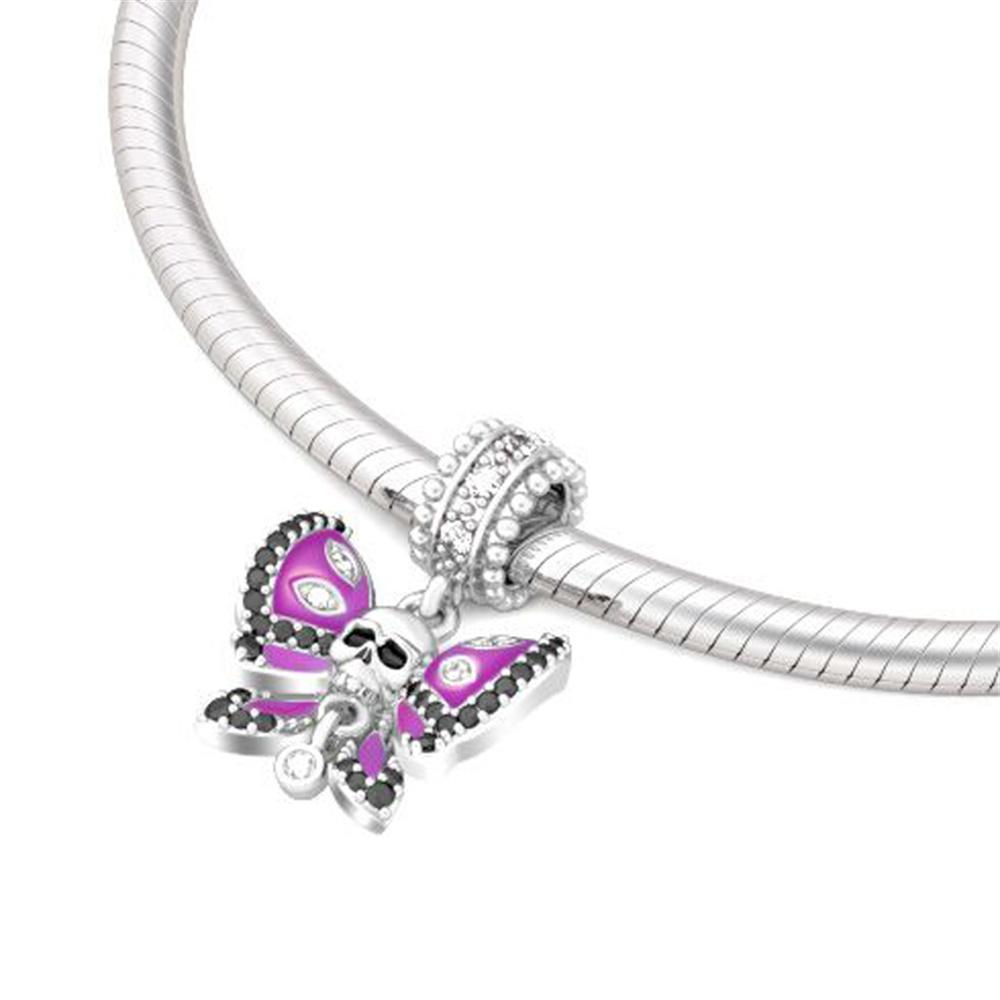 Girl New Original Metal Plated Accessories Fashion Charm Halloween Series Skull Pendant Fit Pendant Bangle Ideal for Make Your Own Accessory Gift