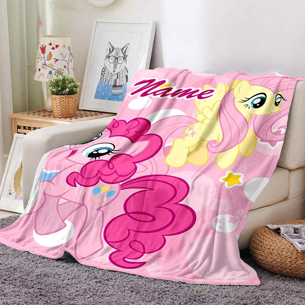 Customizable My Little Pony6 Throw Blanket – Personalized Name, All-Season Cozy Snug Blanket, Machine Washable, Personalized Blanket