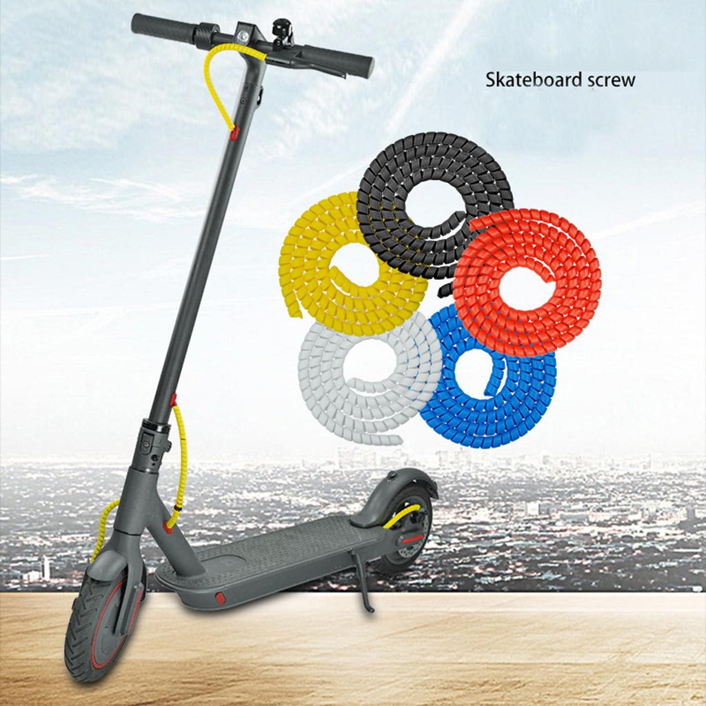Scooter Brake Cable Housing Protector Cable Covers 2M Scooter Spiral Tube Cable Protector Brake Line Spiral Tube Wraps