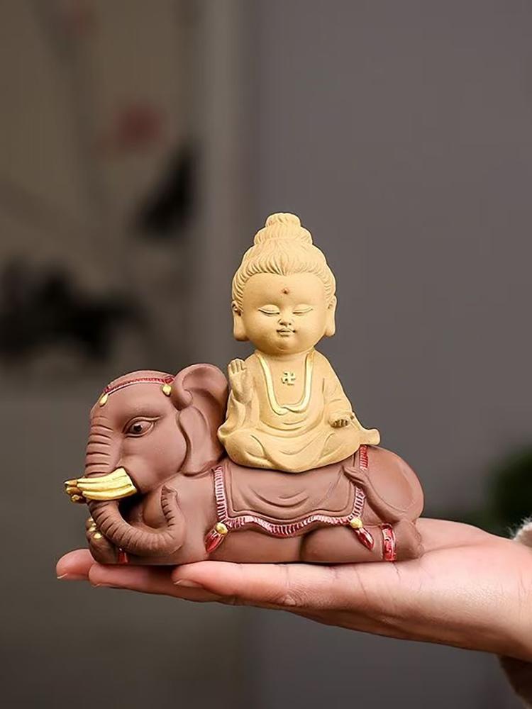 Keramik Buddha Sakyamuni Guanyin Ksitigarbha Statue Handbemalt Keramik Buddha Statue Feng Shui Reichtum & Frieden Heimdekor