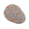 Vintage Beret Damski Brytyjska Czapka Forward Czapka Newsboy Kolorowa Żakardowa Kraciasta Czapka