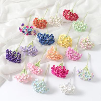 1/3/5 Peças 11cm Flor Artificial Seda Mosquitinho Exterior Jardim Arco Bonsai Casamento Dia dos Namorados Decoração para Casa Festival Presentes DIY