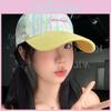 Dopamine Star Stripe Embroidered Baseball Cap For Women With Wide Brim Sunshade