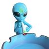 Alien Smoking Ashtray Outdoor Ash Tray Resin Ashtray Home Ashtray for Home Office Ornament Gift