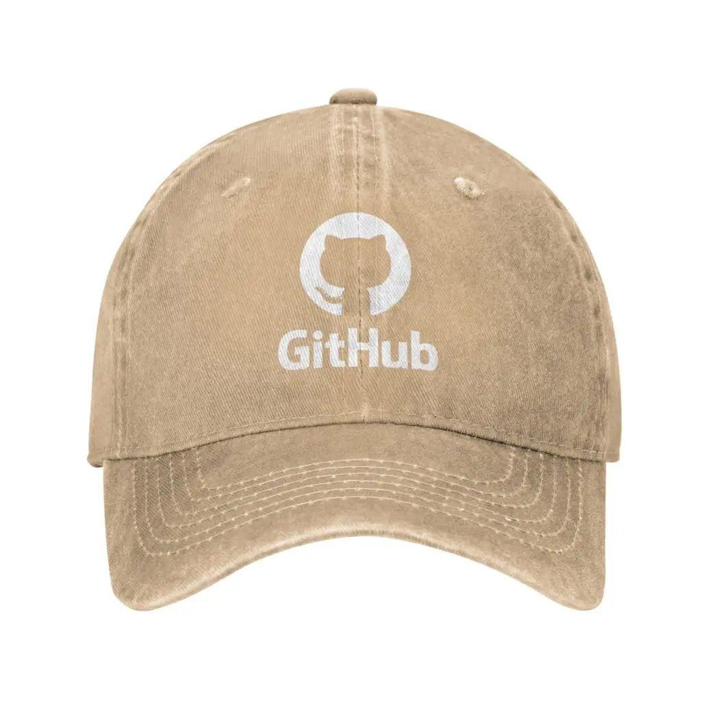 Nieuwe Mode Github Petten Katoenen Baseballpet Custom Verstelbaar Mannen Vrouwen Truckerpet Buiten Zonbescherming Mode Adjustable beige