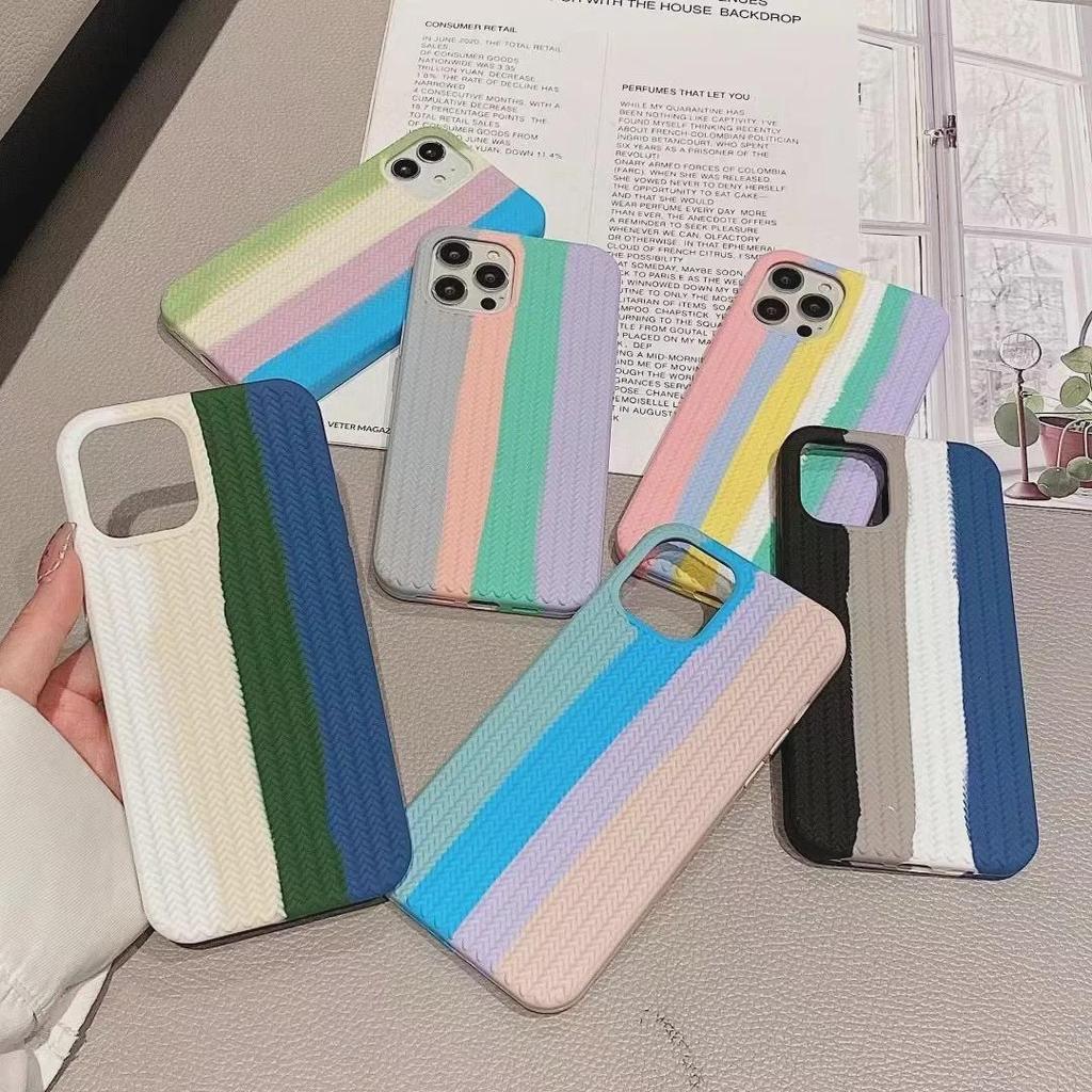 Herringbone Pattern Anti-Fall & Anti-Slip Case for iPhone 14 Series