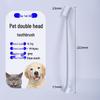 Double-Head Pet Toothbrush for Dogs and Cats - Long Handle for Oral Cleaning