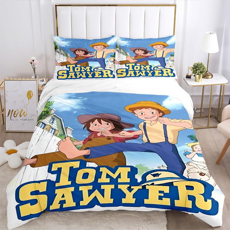 3pcs Tom Sawyer Duvet Cover Set -  Includes 1 Duvet Cover and 1/2 Pillowcases (No Insert) yy251107166