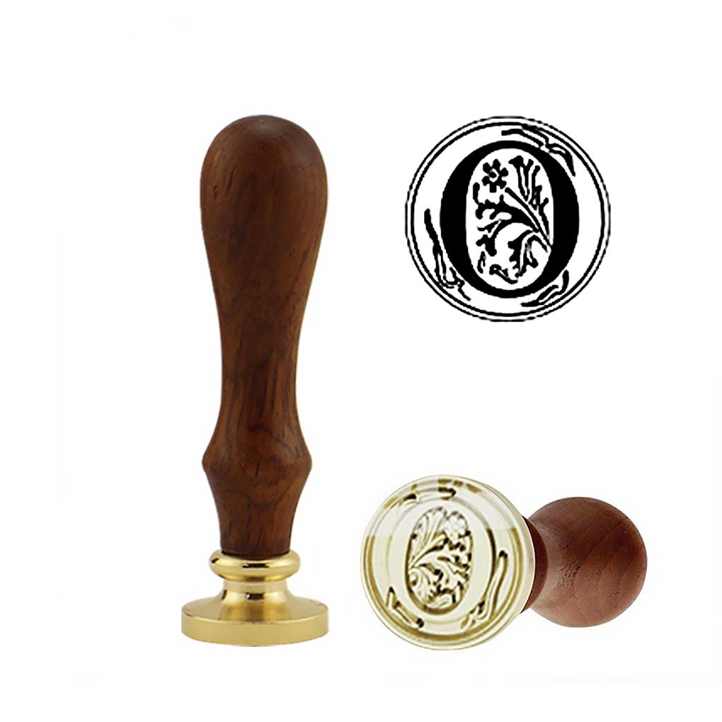Letters Sealing Wax Seal Kit Retro Seal Stamp Set with Wood Handle and