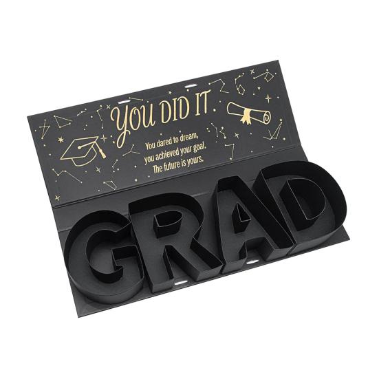 Graduation Gift Box 2026 Self-Fillable Keepsake Box for Letter Shaped Snacks Gifts Cash Flowers DIY Graduation