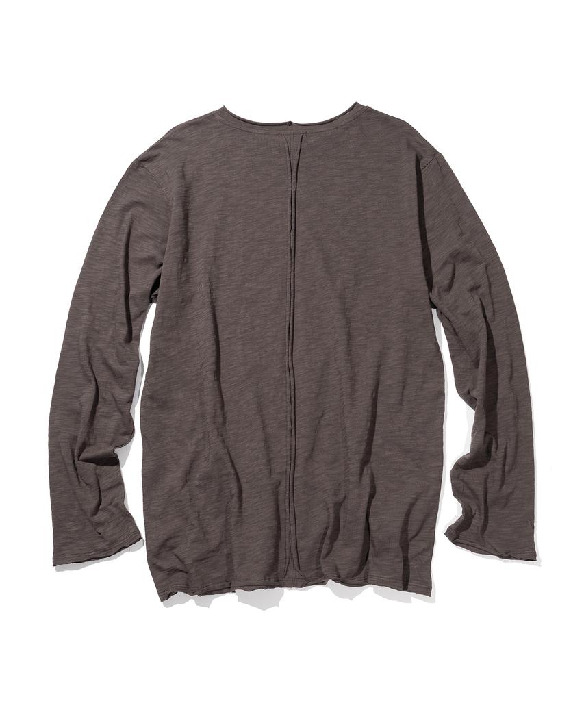 MASSNOUN Slub Cut Divide Long Sleeve Msils001-Br