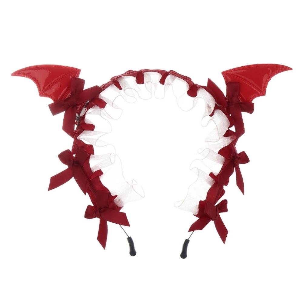 Bow Bat Hair Hoop Punk Gothic Headpiece Hair Band Little Devil Headband  Goth Girls