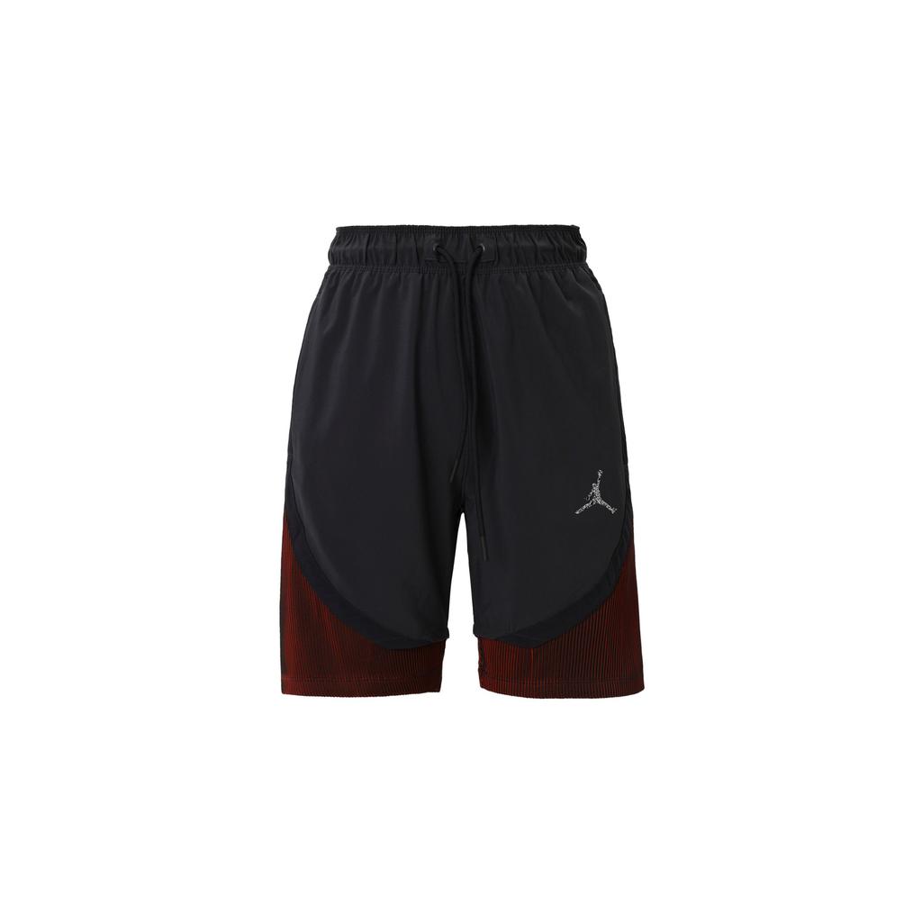 Jordan Ss22 Logo Drawstring Casual Shorts Men Bottoms Black DM1830-045