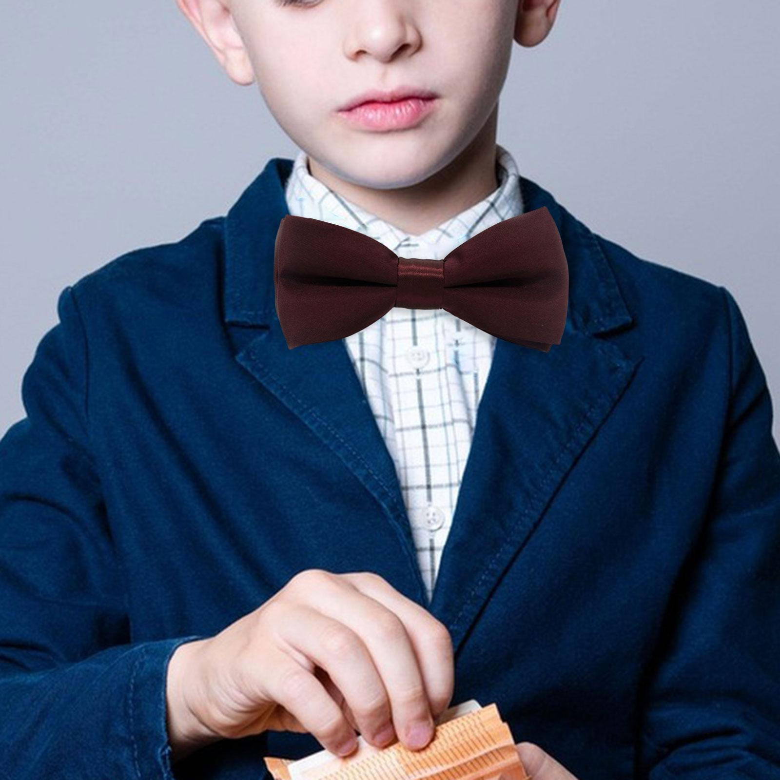 

Регульовані краватки-метелики Метелики на шию для хлопчиків. Дитячі новинки, попередньо зав’язані краватки темно-коричневого кольору