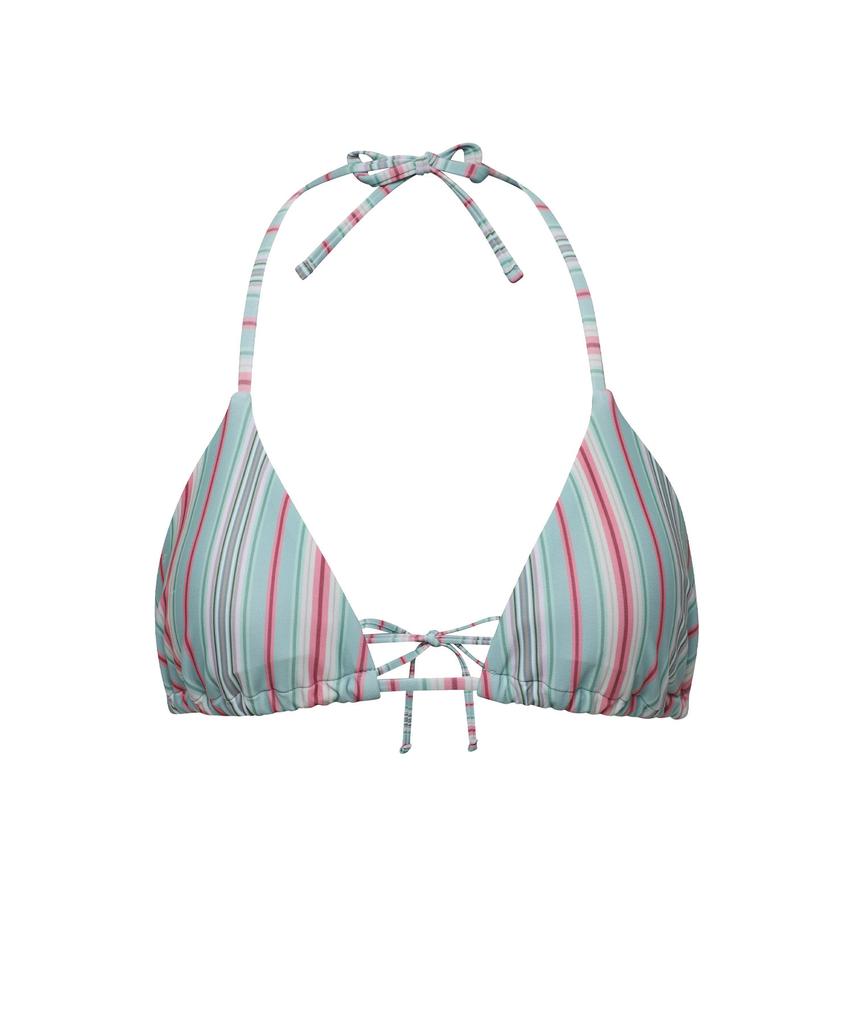 Lupeulupeu String Bikini Top [Milky Stripe Green Pig]