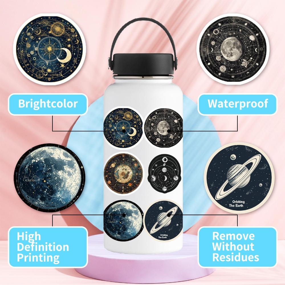 50pcs Space Station Universe Starry Sky Cartoon Graffiti Stickers DIY Laptops Water Bottles Phones Decorative Stickers Kids Toys