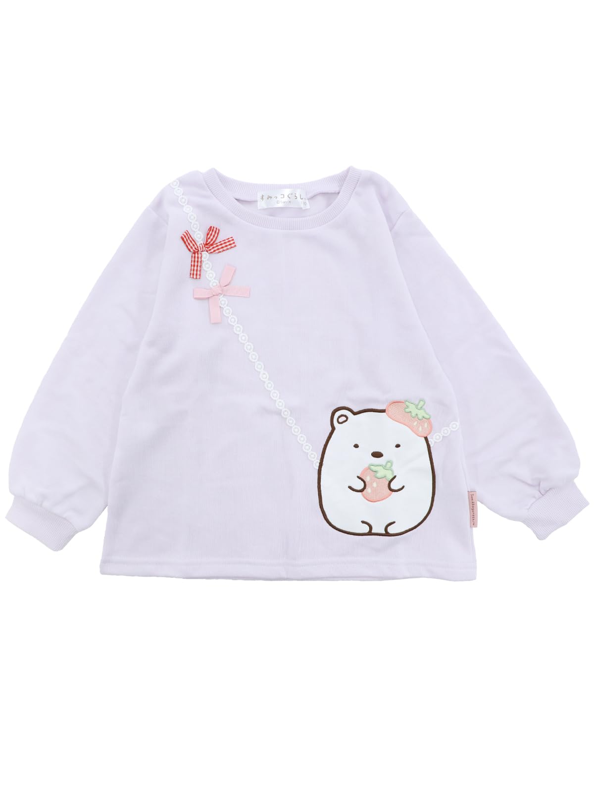 

Kaituck Family Sumikkogurashi Kids Sweatshirt, Pochette Style, Lace-Up, Heart Pocket, Spring/Autumn, 110cm/120cm (120cm, Lavender (Pochette Style))