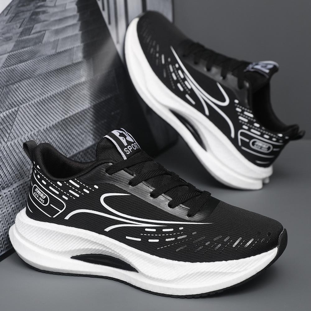 Spring new sports and leisure shoes carbon plate heightening running shoes lightweight shoes