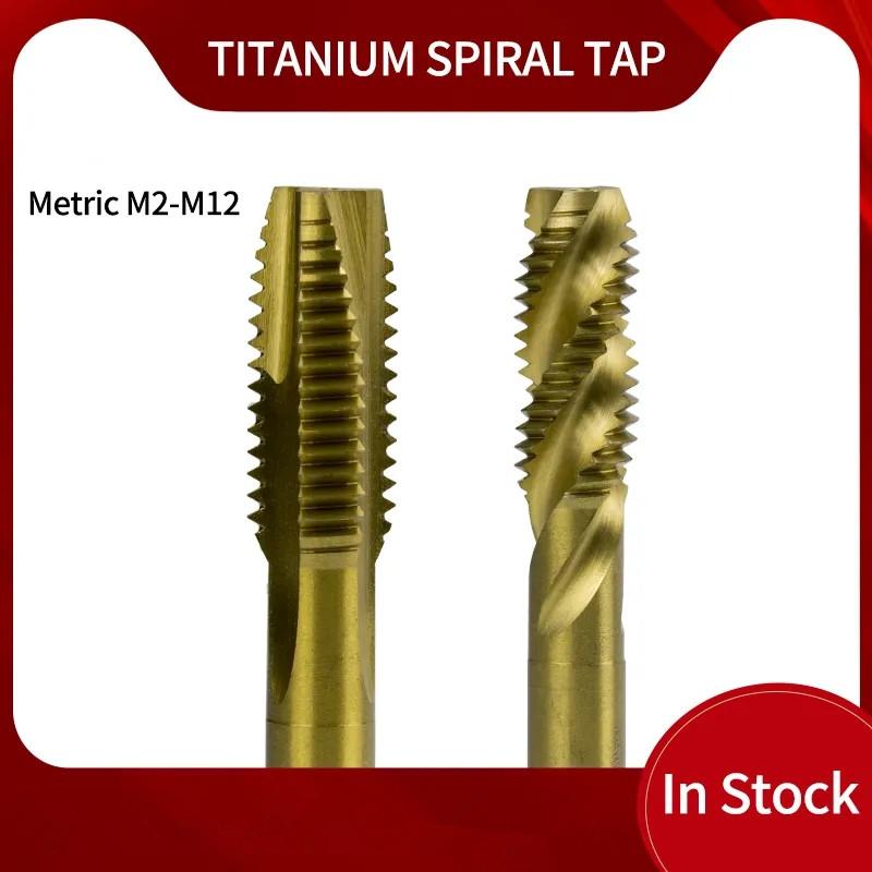 

Метчик из быстрорежущей стали с метрическим титановым покрытием Спиральный метчик со спиральной канавкой M2 M2,5 M3 M4 M5 M6 M7 M8 M10 M12 Машинная пробка Метчик Винтовая резьба